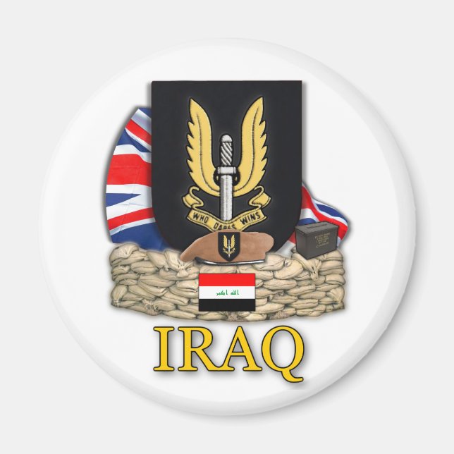 speciell luft-tjänst som raf iraq krig veterans Ma Magnet (Framsidan)