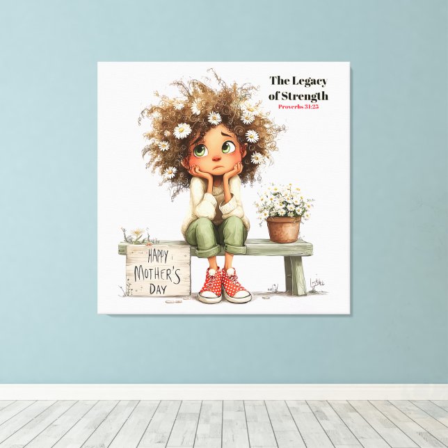Speciell Mamma (Minnesgåva) Canvastryck (Insitu (trägolv))