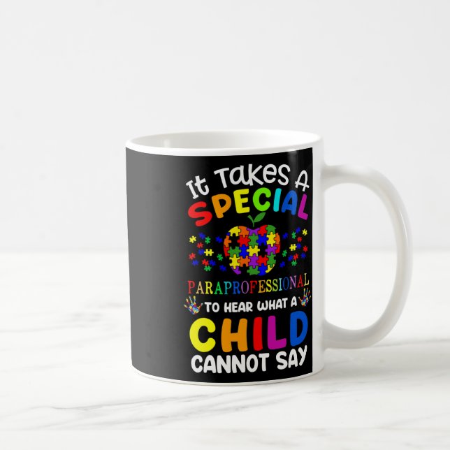 Speciell medvetenhet om paraprofessionell autism kaffemugg (Höger)