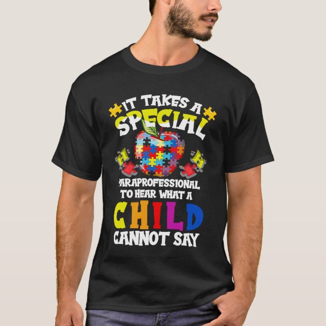 Speciell medvetenhet om paraprofessionell autism t shirt (Framsida)
