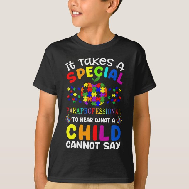 Speciell medvetenhet om paraprofessionell autism t shirt (Framsida)