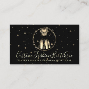 Speciell mode Boutique Guld Black Night Dress Visitkort