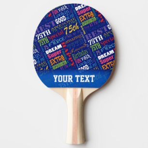 Speciell Monogram för 75:efödelsedagsfestpersonl Pingisracket