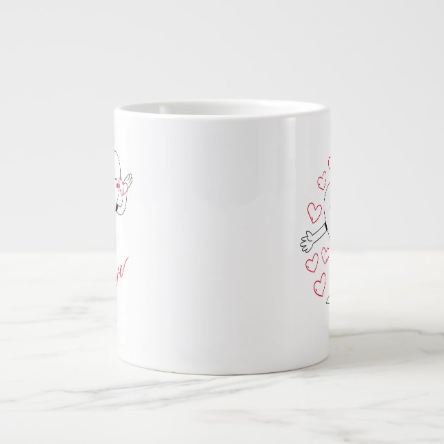 Speciell mugg för en kärlek  jumbo mugg (Framsidan)