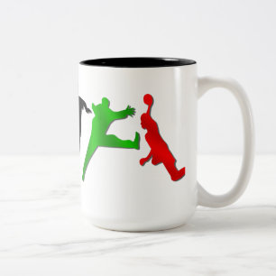 Speciell mugg för handbollspelarehandboll