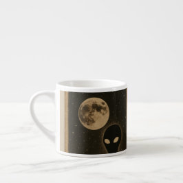 Speciell mugg Retro Alien-uppräkning Espressomugg