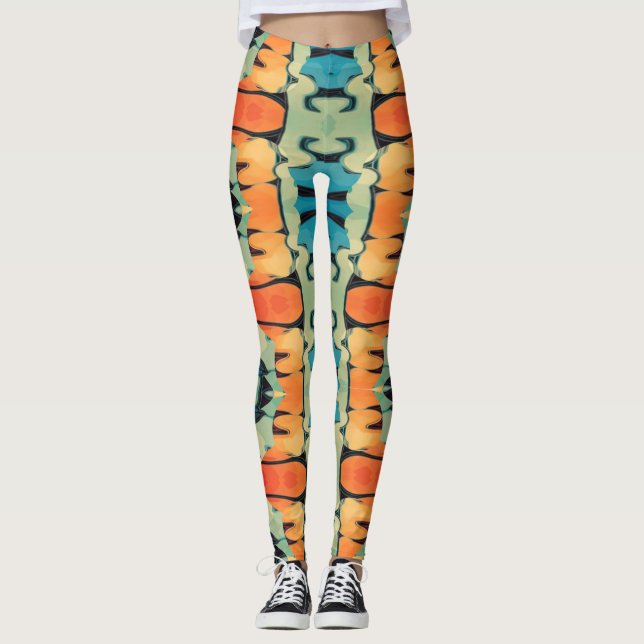 Speciell multifärgad för jul "Ratti_Kreativ_Arts Leggings (Framsida)