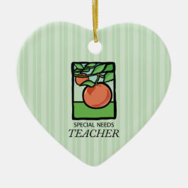 Speciell Needs Teacher Tack, Apple Julgransprydnad Keramik