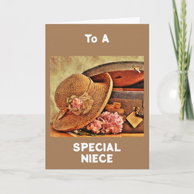 "SPECIELL NIECE" PÅ DIN "BIRTHDAY" KORT (Framsida)