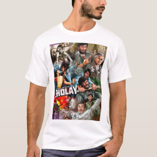 Speciell nuvarande sholay-målning t shirt