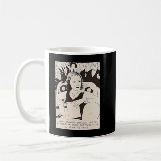 Speciell Nuvarande Stanwyck Drama Barbara Actress  Kaffemugg (Vänster)