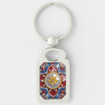 Speciell nyckelkedja med Colombias Färg Design