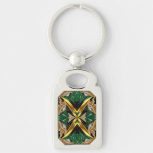 Speciell nyckelkedja med Jamaican Färg Design