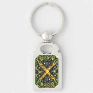 Speciell nyckelkedja med Jamaican Färg Design