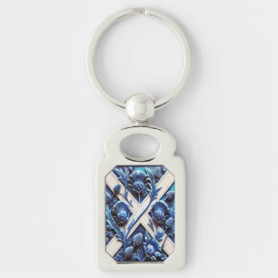 Speciell nyckelkedja med Scottish Thistles Design