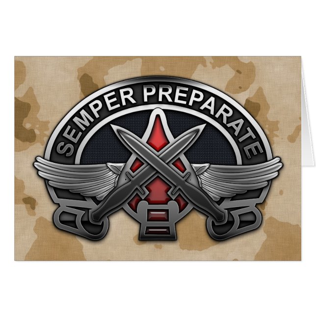 Speciell Operations Command DUI Hälsningskort (Framsidan Horizontal)