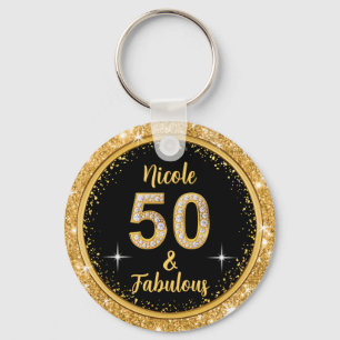 Speciell order, 50 och Fabulous Birthday för Nicol Nyckelring