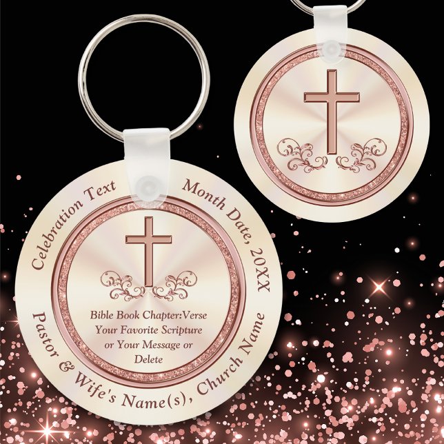 Speciell order Ro Guld 30:e kyrkans årsdag Nyckelring (Unique Church Anniversary ideas. Bible Scripture, Church Anniversary Souvenirs. Pastor Anniversary.)