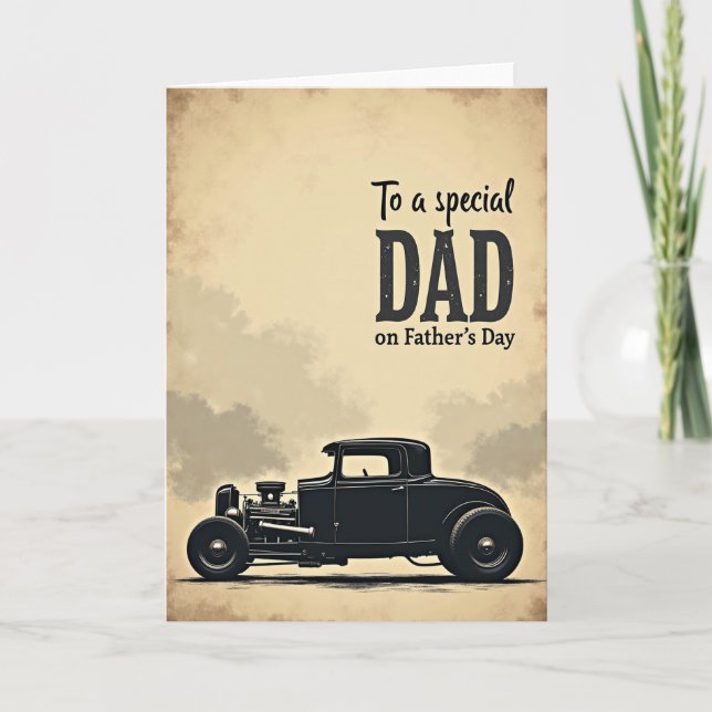 Speciell Pappa Auto Siluett Kort (Framsida)