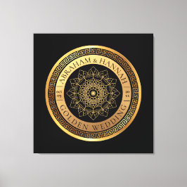 Speciell Personlig Golden Bröllop 50 år Canvastryck