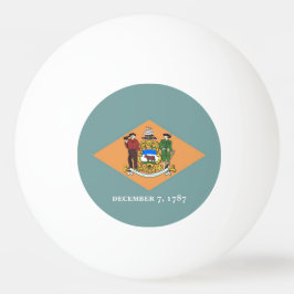 Speciell ping pong boll med Delawareflagga