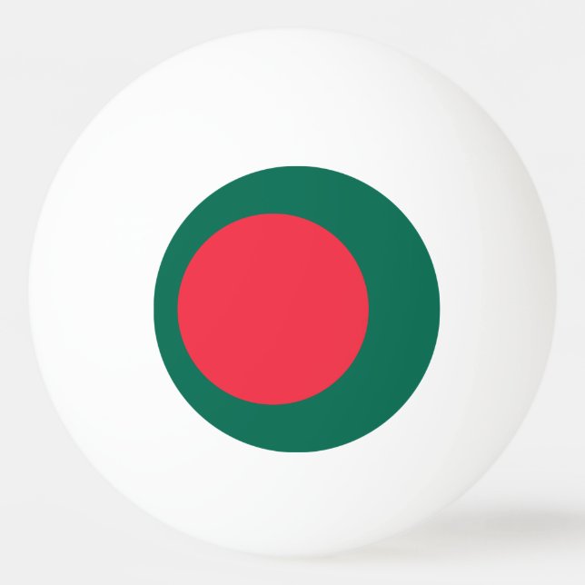 Speciell ping pong boll med Flagga Bangladesh (Baksidan)