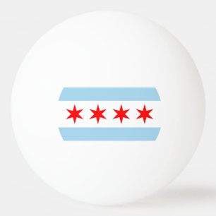 Speciell ping pong boll med Flagga Chicago City