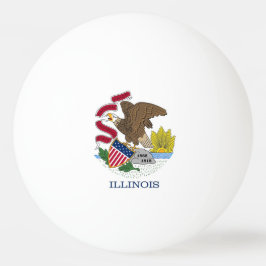 Speciell ping pong boll med Flagga i Illinois-stat