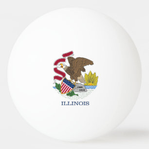 Speciell ping pong boll med Flagga i Illinois-stat