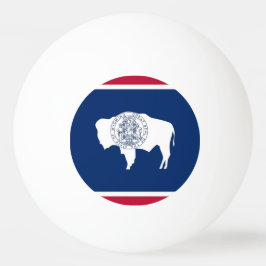 Speciell ping pong boll med Flagga of Wyoming, USA