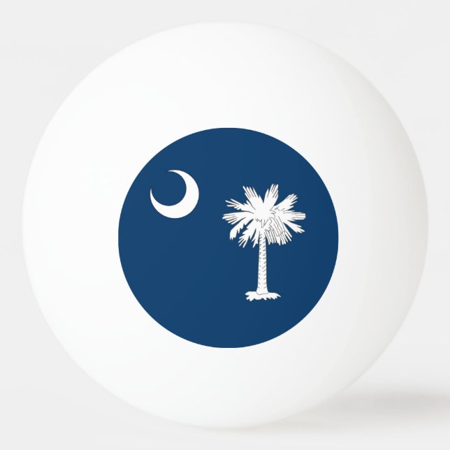 Speciell ping pong boll med Flagga South Carolina (Baksidan)