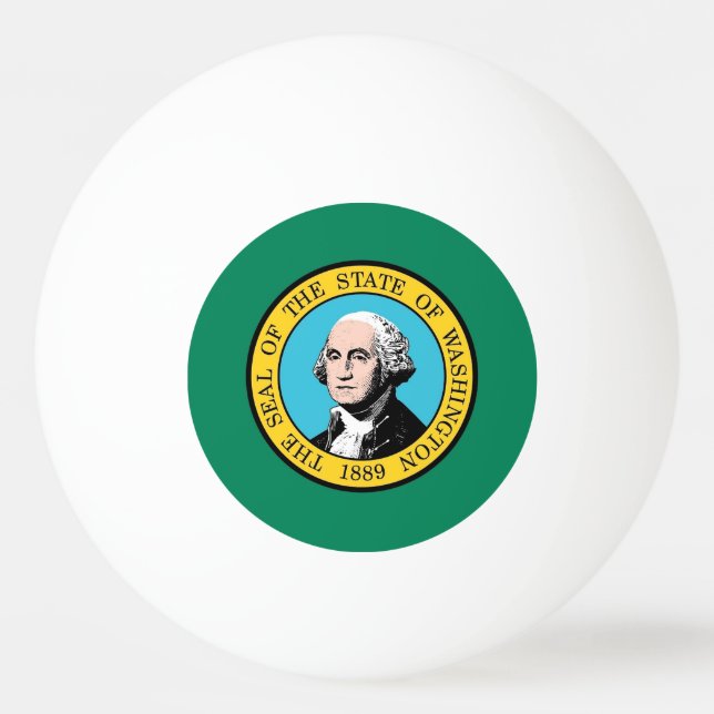 Speciell ping pong boll med Flagga Washington USA (Baksidan)