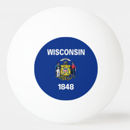 Speciell ping pong boll med Flagga Wisconsin, USA