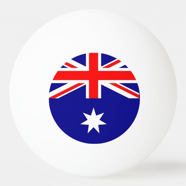 Speciell pingpong boll med Flagga av Australien (Baksidan)