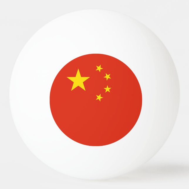 Speciell pingpong boll med Flagga av China (Baksidan)