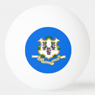 Speciell pingpong boll med Flagga av Connecticut