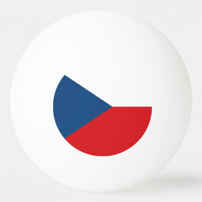 Speciell pingpong boll med Flagga av Czechia (Baksidan)