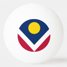 Speciell pingpong boll med Flagga av Denver City