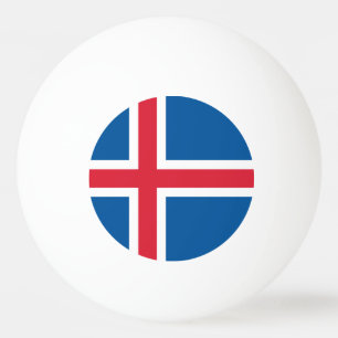 Speciell pingpong boll med Flagga av Island