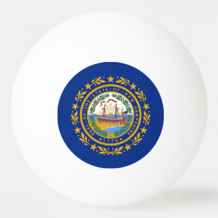 Speciell pingpong boll med Flagga av New Hampshire