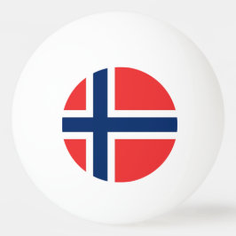 Speciell pingpong boll med Flagga av Norge