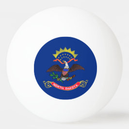 Speciell pingpong boll med Flagga av North Dakota
