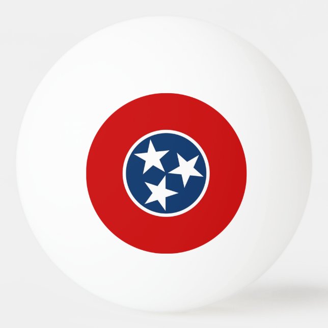 Speciell pingpong boll med Flagga av Tennessee (Baksidan)