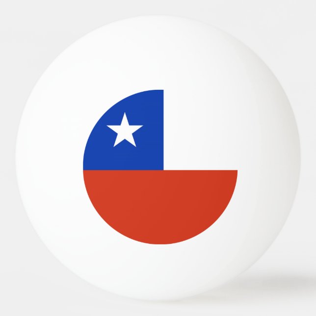 Speciell pingpong boll med Flagga Chile (Baksidan)