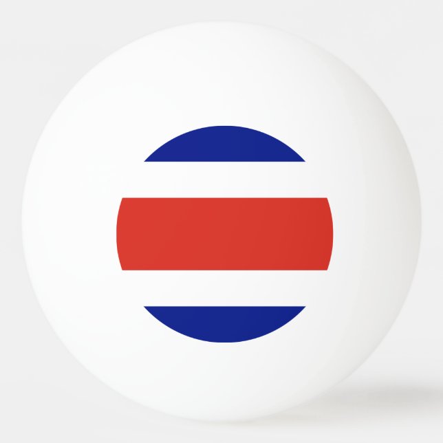 Speciell pingpong boll med Flagga Costa Rica (Baksidan)