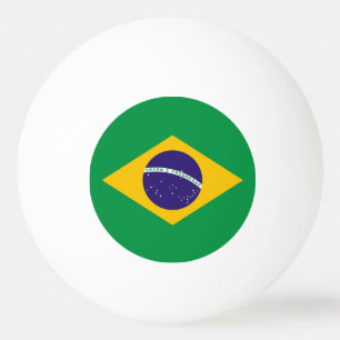 Speciell pingpong boll med Flagga från Brasilien