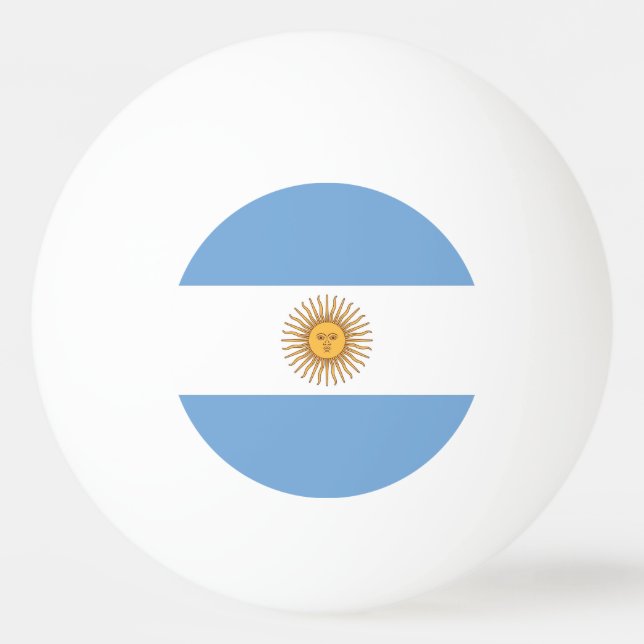 Speciell pingpong boll med Flagga i Argentina (Baksidan)