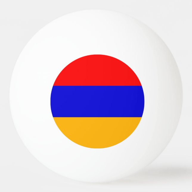 Speciell pingpong boll med Flagga i Armenien (Baksidan)