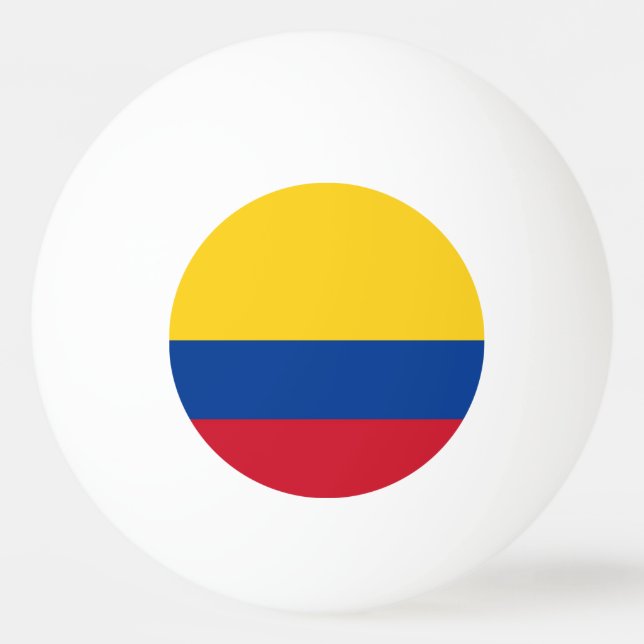 Speciell pingpong boll med Flagga i Colombia (Baksidan)