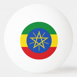 Speciell pingpong boll med Flagga i Etiopien